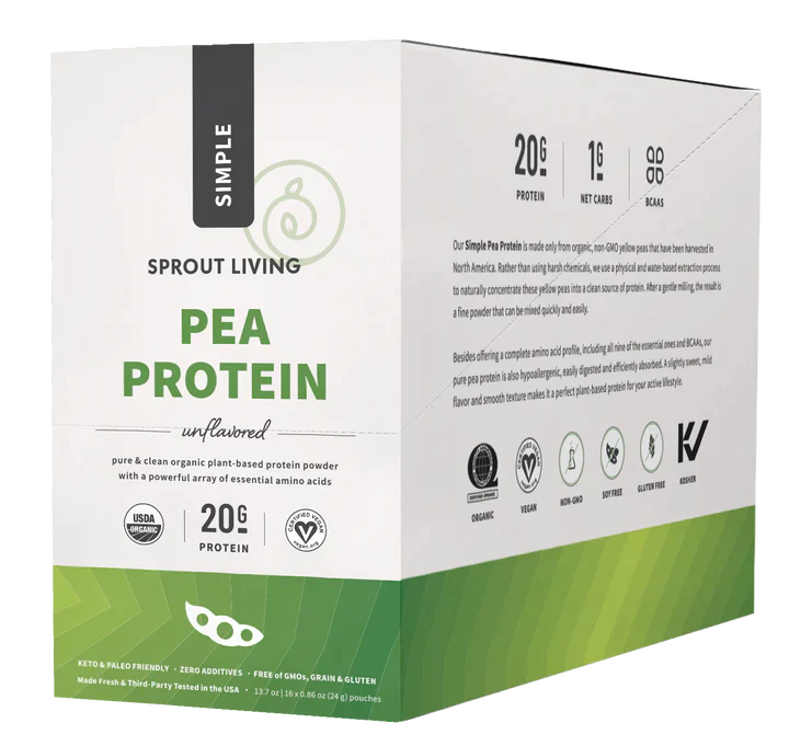 Organic Pea Protein Box (16 singles) Healthy Living Shop